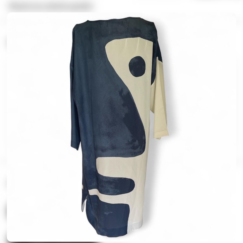Mara Hoffman Wilma Abstract Face Dress Blue/White Tunic Dress